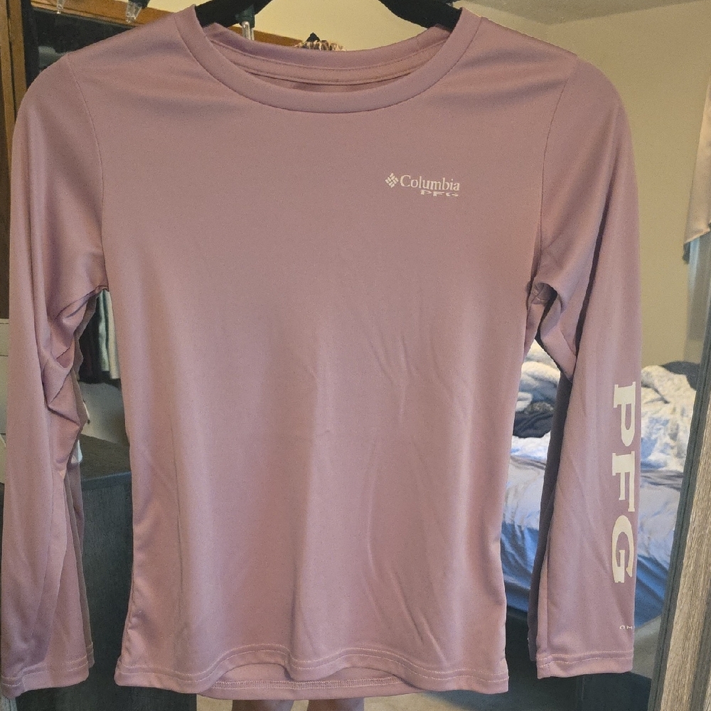 Kids Columbia PFG Long Sleeve Shirt in Soft Purple